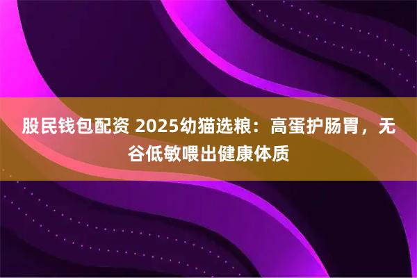 股民钱包配资 2025幼猫选粮：高蛋护肠胃，无谷低敏喂出健康体质